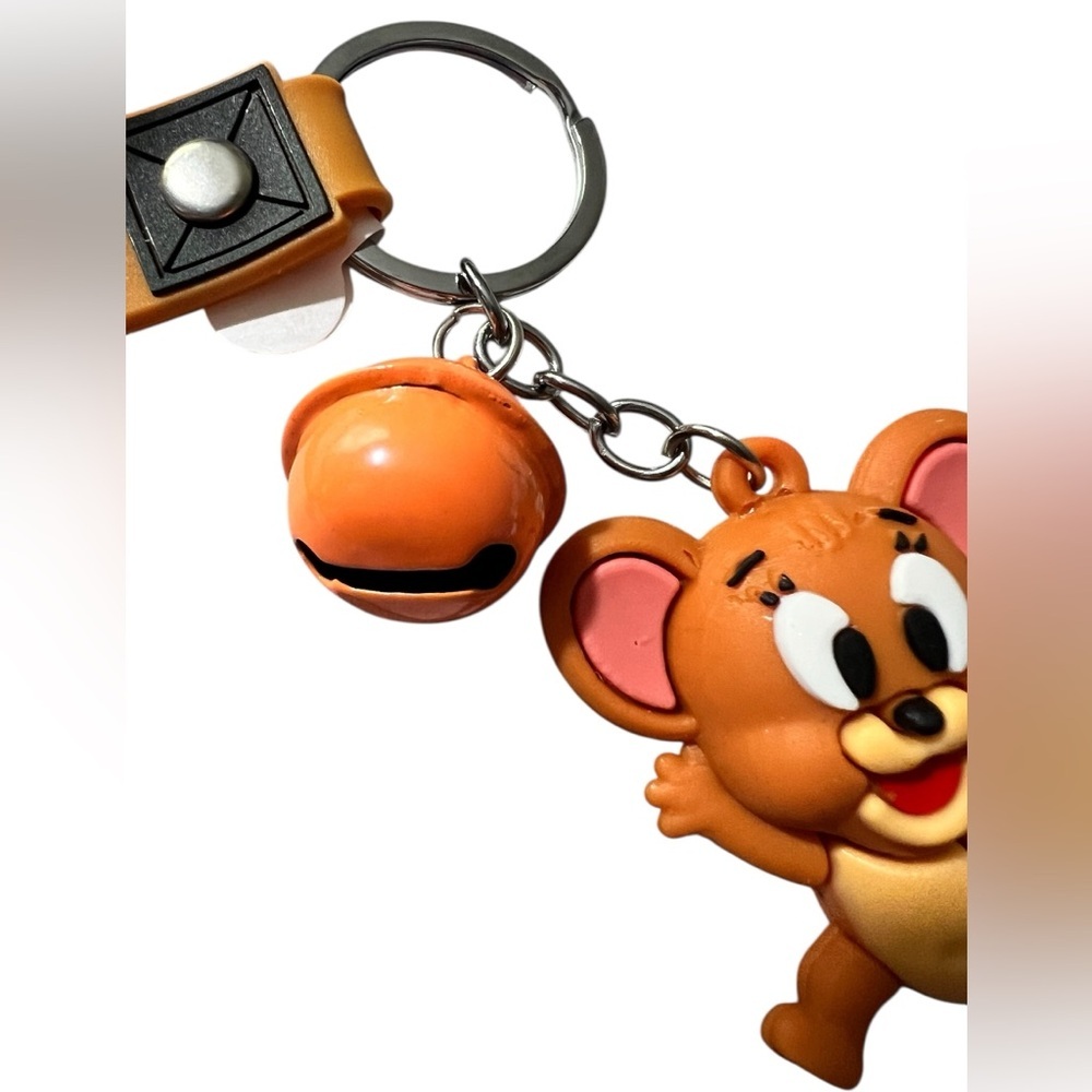 Collectable Jerry from Tom and Jerry Silicone Keychain with wristband and bell - Picture 6 of 7